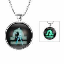 Glowing in the dark pendant necklace white lady tenis masculino floating charms318 ELY