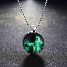 Glowing in the dark pendant necklace white lady tenis masculino floating charms318 ELY