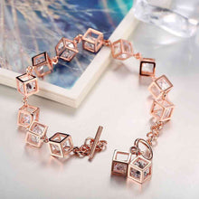 925 Sterling Silver bracelets Square stone pulseras mujer wedding HBH 73 ELY