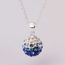 Shamballa choker necklace blue silver crystal vintage necklace Elegant ELY