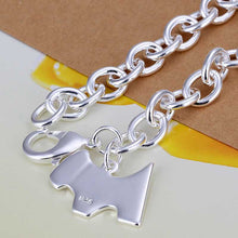 silver bracelets bangles Dog Tag pulseras mujer joias271 ELY