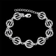 silver charm bracelet Even oval beads pulsera wedding jewelry HBH 17 ELY