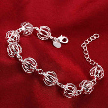 silver charm bracelet Even oval beads pulsera wedding jewelry HBH 17 ELY