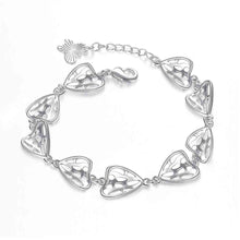 silver charm bracelet Even oval beads pulsera wedding jewelry HBH 17 ELY