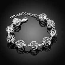 silver charm bracelet Even oval beads pulsera wedding jewelry HBH 17 ELY