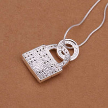 silver choker necklace Heart Lock bisuteria wedding decoration165 ELY