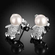 silver earing Bear stud ear cuff Jewelry European Style 396 ELY