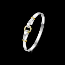 silver friendship bangle y and Golden O women pulseras bone HBB 31 ELY