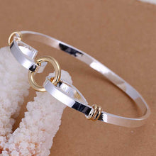 silver friendship bangle y and Golden O women pulseras bone HBB 31 ELY