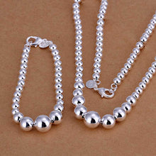 silver jewelry set 14M beads bracelet necklace african jewelry set margarida 38 ELY