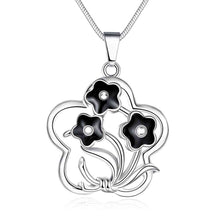 silver necklace men Hollow flower collares collier plastron femme176 ELY