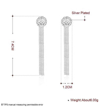 silver plated earrings Rose Beads drop ear cuff jewerly accessories ELY