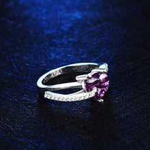 silver-plated engagement ring opal Elegant ELY