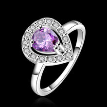 silver plated rings for men hurst purple stone anillos bear collier plastron112 ELY
