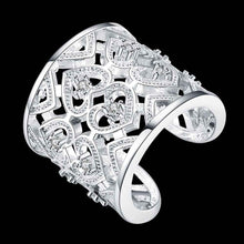silver ring Insets Multi Heart men ring Factory 1 6 ELY