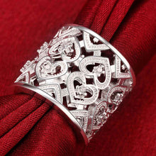 silver ring Insets Multi Heart men ring Factory 1 6 ELY