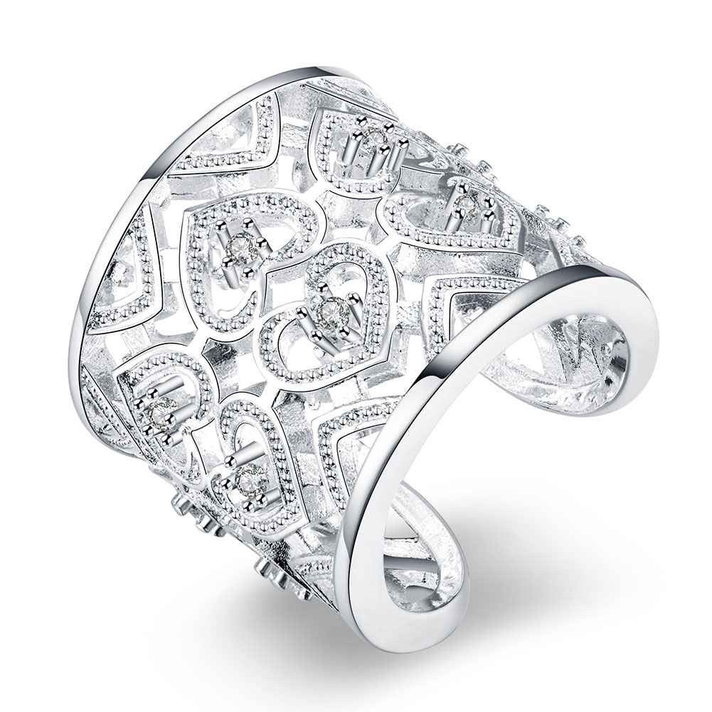 silver ring Insets Multi Heart men ring Factory 1 6 ELY