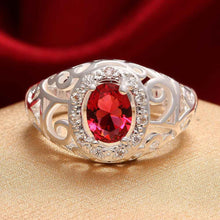 silver rings for men Inlaid stone hollow opal jewerly accessories1 8 ELY