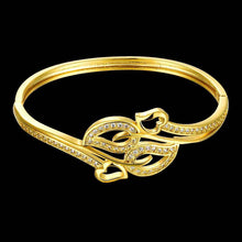 Beautiful 18K Gold Plating Coil connected men bracelet ELY