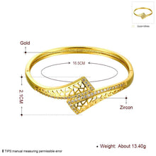Beautiful 18K Gold Plating Hollow geometry men bracelet Jewelry European Style ELY