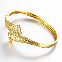 Beautiful 18K Gold Plating Hollow geometry men bracelet Jewelry European Style ELY