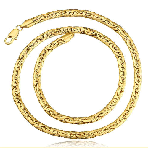 Beautiful 18K Gold Plating collar necklace 6m sideways ko collares populares bijoux ELY