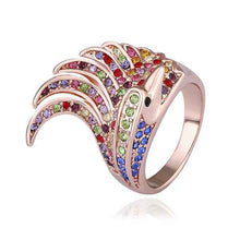 Beautiful 18K Gold Plating engagement ring gold Pteris opal men jewelry227 ELY