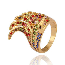 Beautiful 18K Gold Plating engagement ring gold Pteris opal men jewelry227 ELY