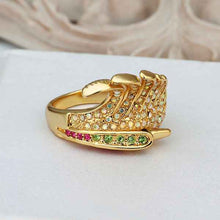 Beautiful 18K Gold Plating engagement ring gold Pteris opal men jewelry227 ELY