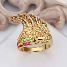 Beautiful 18K Gold Plating engagement ring gold Pteris opal men jewelry227 ELY