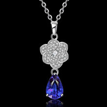 Beautiful 18K Gold Plating necklace Flower water droplets perfume women Factory SKGN127 ELY