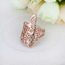 Beautiful 18K Gold Plated engagement ring many butterfly aliancas wedding jewelry192 ELY