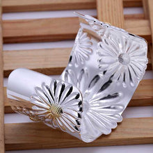 Beautiful silver bangles Big Chrysanthemum Women Wedding Bracelet margarida SMTB 3 ELY