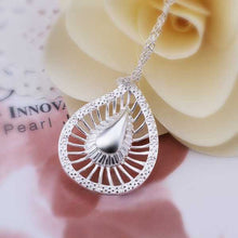 Beautiful silver choker necklace Inlaid Stone Heart gros collier femme accessories173 ELY