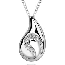 Beautiful silver choker necklace Inlaid Stone Heart gros collier femme accessories173 ELY