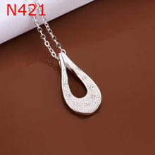 Beautiful silver choker necklace Inlaid Stone Heart gros collier femme accessories173 ELY