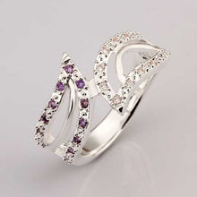 Beautiful silver engagement ring Austria Crystal anillos bear Gift for her 53 ELY