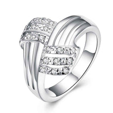 Beautiful silver engagement ring Austria Crystal anillos bear Gift for her 53 ELY