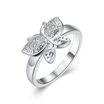 Beautiful silver engagement ring Openwork butterfly anel masculino ruby jewelry 5 ELY