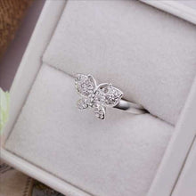 Beautiful silver engagement ring Openwork butterfly anel masculino ruby jewelry 5 ELY