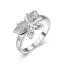 Beautiful silver engagement ring Openwork butterfly anel masculino ruby jewelry 5 ELY