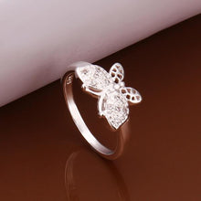 Beautiful silver engagement ring Openwork butterfly anel masculino ruby jewelry 5 ELY