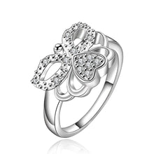 Beautiful silver engagement ring Openwork butterfly anel masculino ruby jewelry 5 ELY