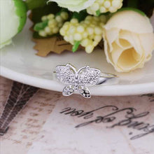 Beautiful silver engagement ring Openwork butterfly anel masculino ruby jewelry 5 ELY