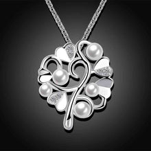 Beautiful silver necklace Flower cluster colar vintage bijoux women 799 ELY
