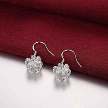 Beautiful silver plated earing Crown With Stone drop cufflinks Costume Jewellery ELY