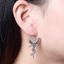 Beautiful silver plated earring Angel drop brinco floating charms ELY