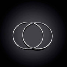Beautiful silver plated earring Smooth Circle hoop brincos de festa charms ELY