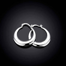 Beautiful silver plated earrings Crescent Moon hoop brincos de festa fine jewelry ELY