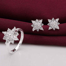 Beautiful silver plated jewelry sets star flower R+E+N african jewelry set jewellery 53 ELY